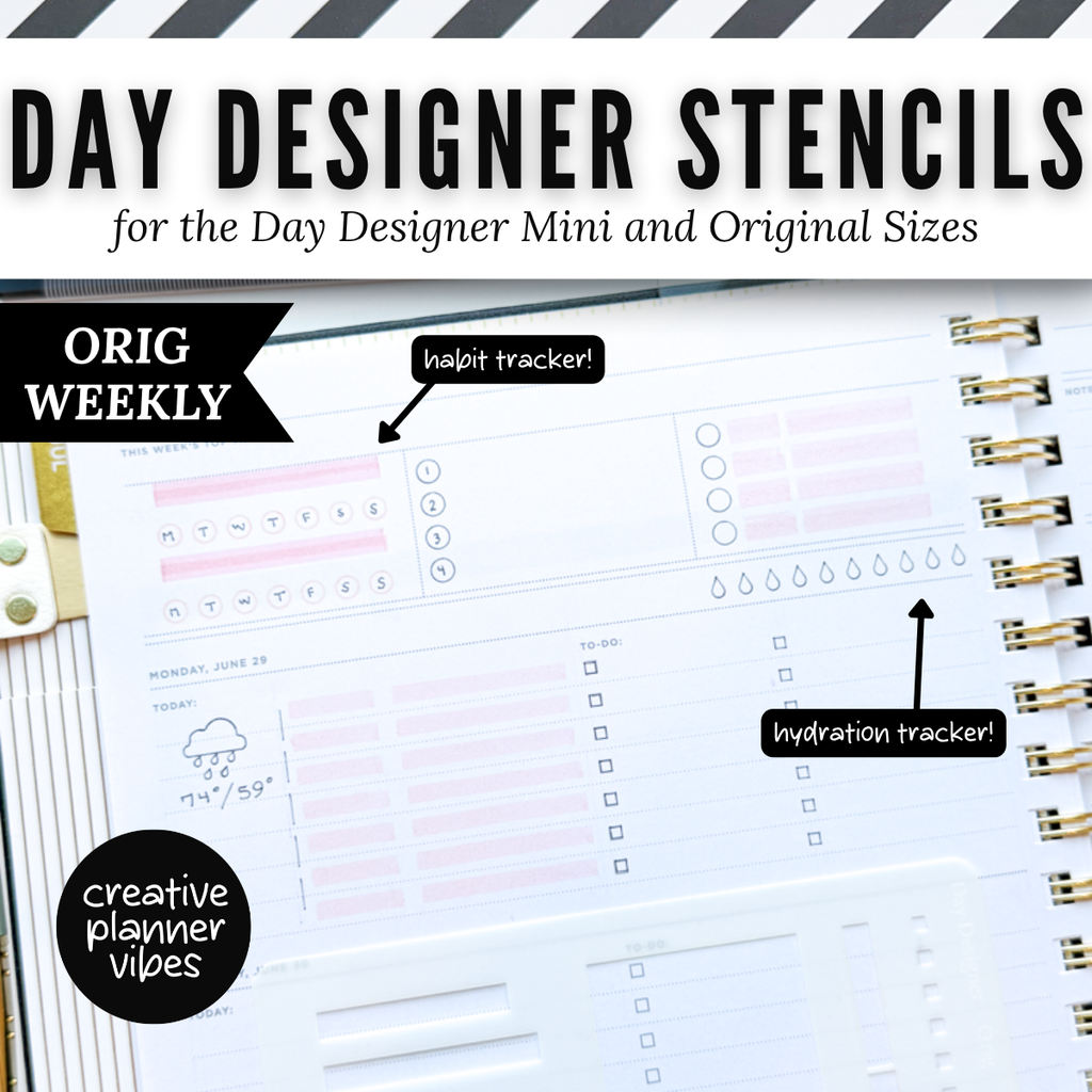 Day Designer Planner Stencils | Mini & Original | Weekly and Daily image 8