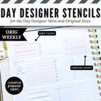 Day Designer Planner Stencils | Mini & Original | Weekly and Daily image 8