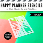 Happy Planner Stencils in Mini, Classic, Big, and Folio Sizes image 2