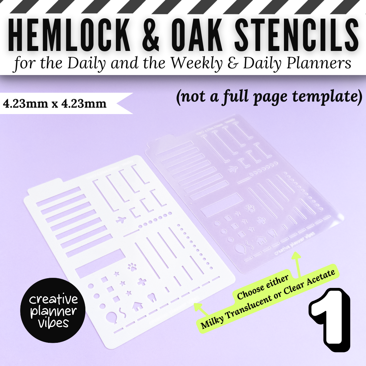 Hemlock & Oak Daily and Weekly & Daily Planner Stencils image 10