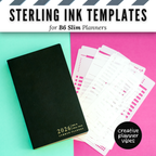 Sterling Ink B6 Slim Full Page Templates & Monthly Stencil image 2
