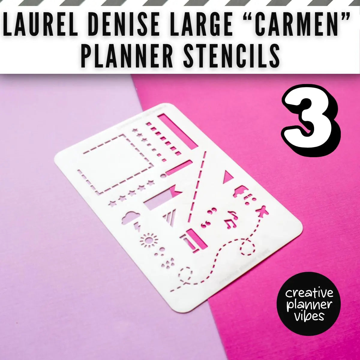 Laurel Denise Large "Carmen" Planner Stencils - Stencil #3 image