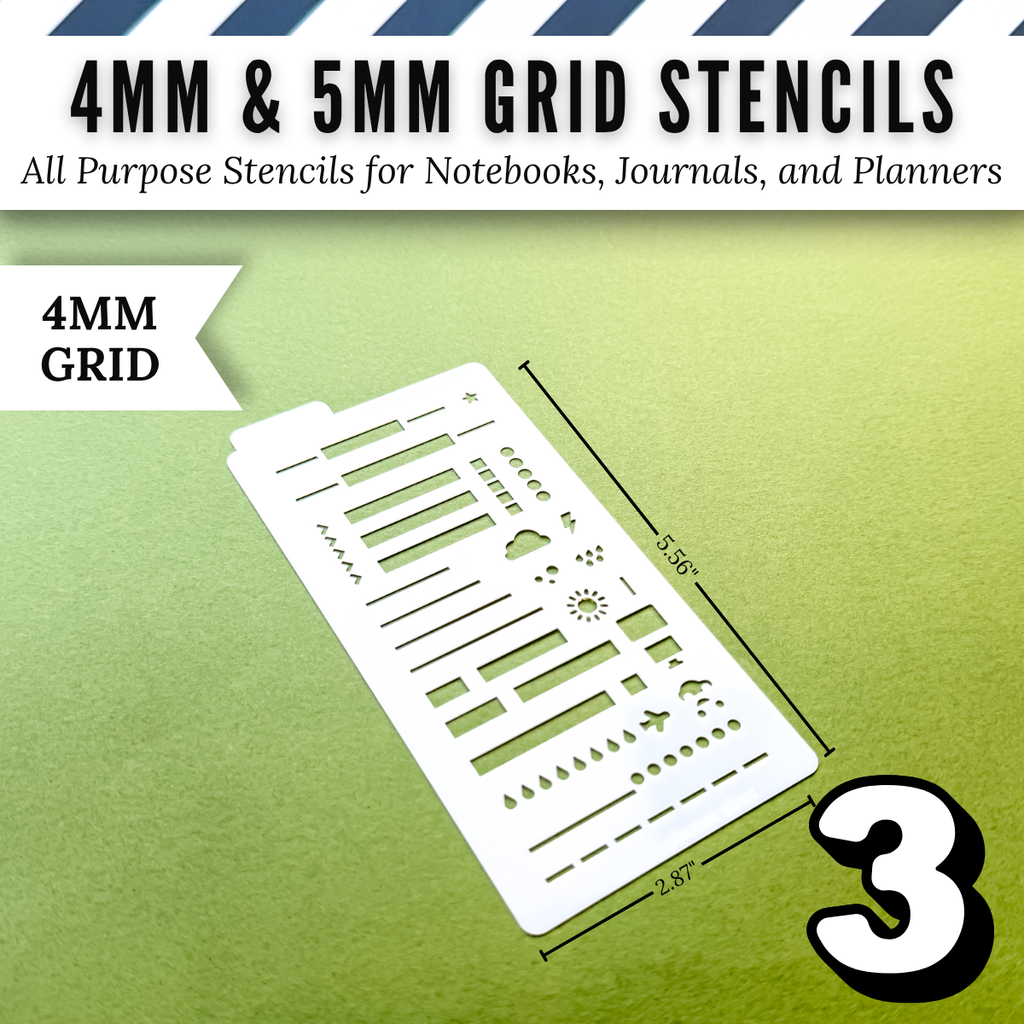 4mm and 5mm Grid All Purpose Stencils image 4