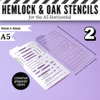 Hemlock & Oak A5 Horizontal Planner Stencils and Full Page Templates image 5