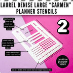 Laurel Denise Large "Carmen" Planner Stencils image 4