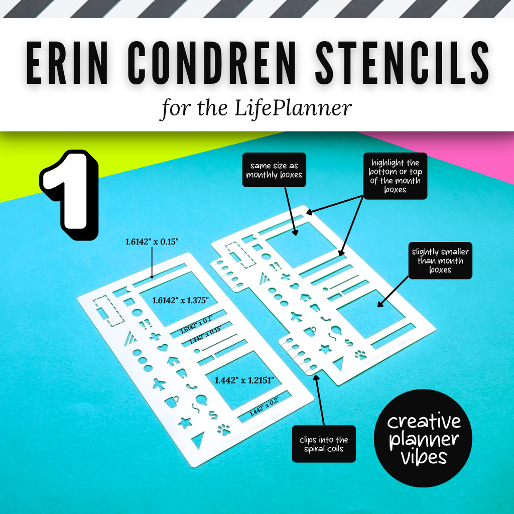 Erin Condren "LifePlanner" Stencils &amp; Spiral Inserts image 4