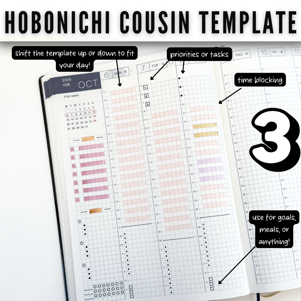 Hobonichi Cousin Full Page Templates image 5