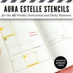 Aura Estelle A5 Horizontal Weekly and A5 Daily Full Page Template Stencils