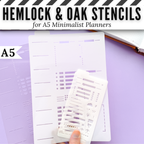 Hemlock & Oak A5 Minimalist Planner Stencils
