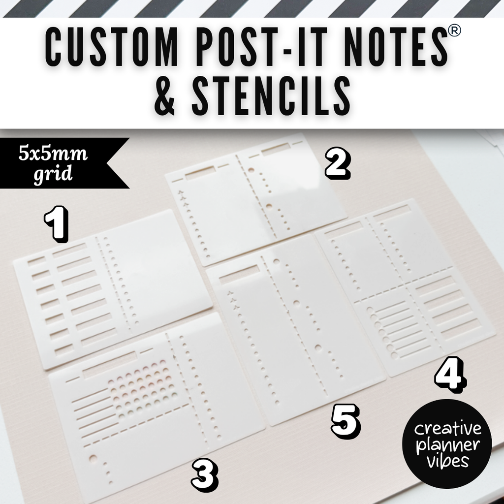 Custom Post-it Notes® & Coordinating Stencils | 4" x 3"