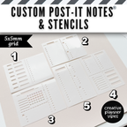 Custom Post-it Notes® & Coordinating Stencils | 4" x 3"
