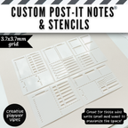 Custom Post-it Notes® & Coordinating Stencils | 4" x 3"