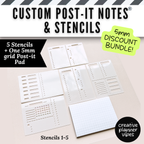 Custom Post-it Notes® & Coordinating Stencils | 4" x 3"