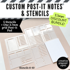 Custom Post-it Notes® & Coordinating Stencils | 4" x 3"
