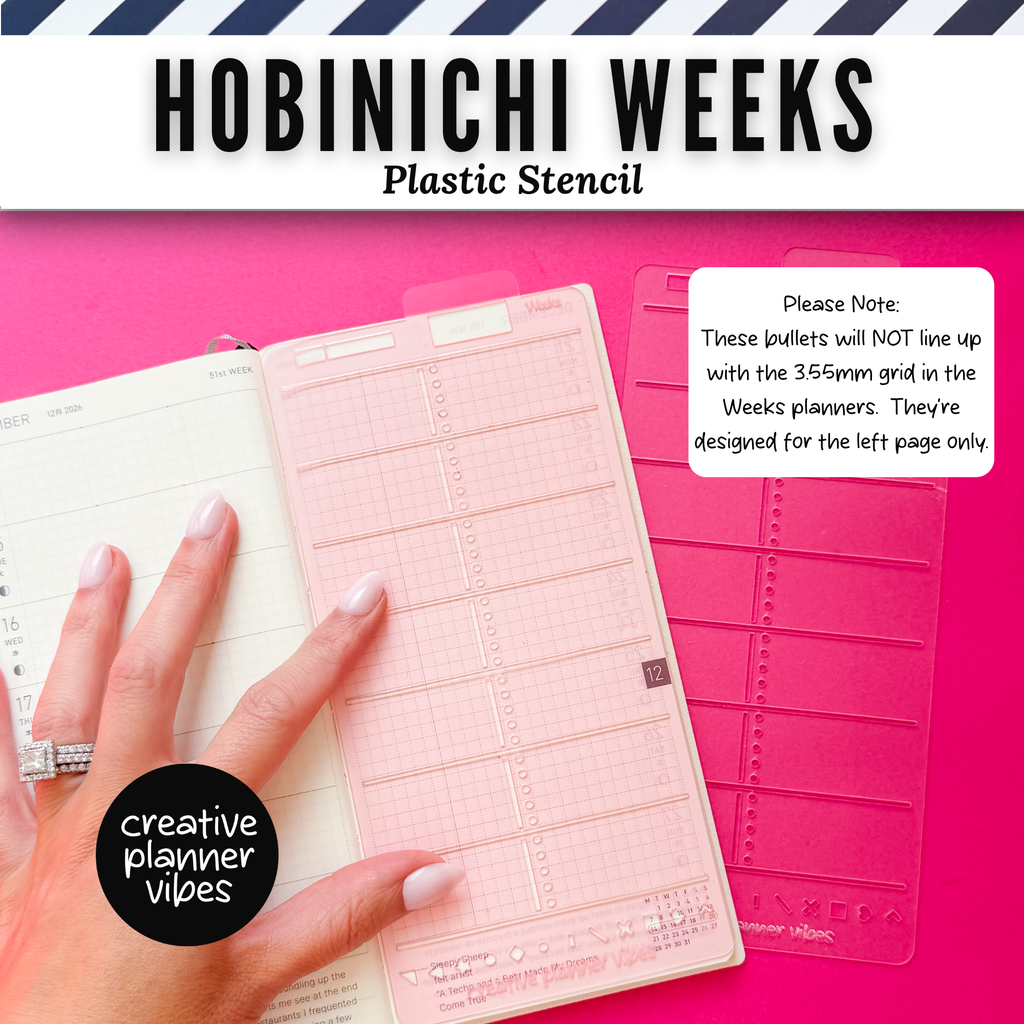 Hobonichi Weeks Plastic Stencil
