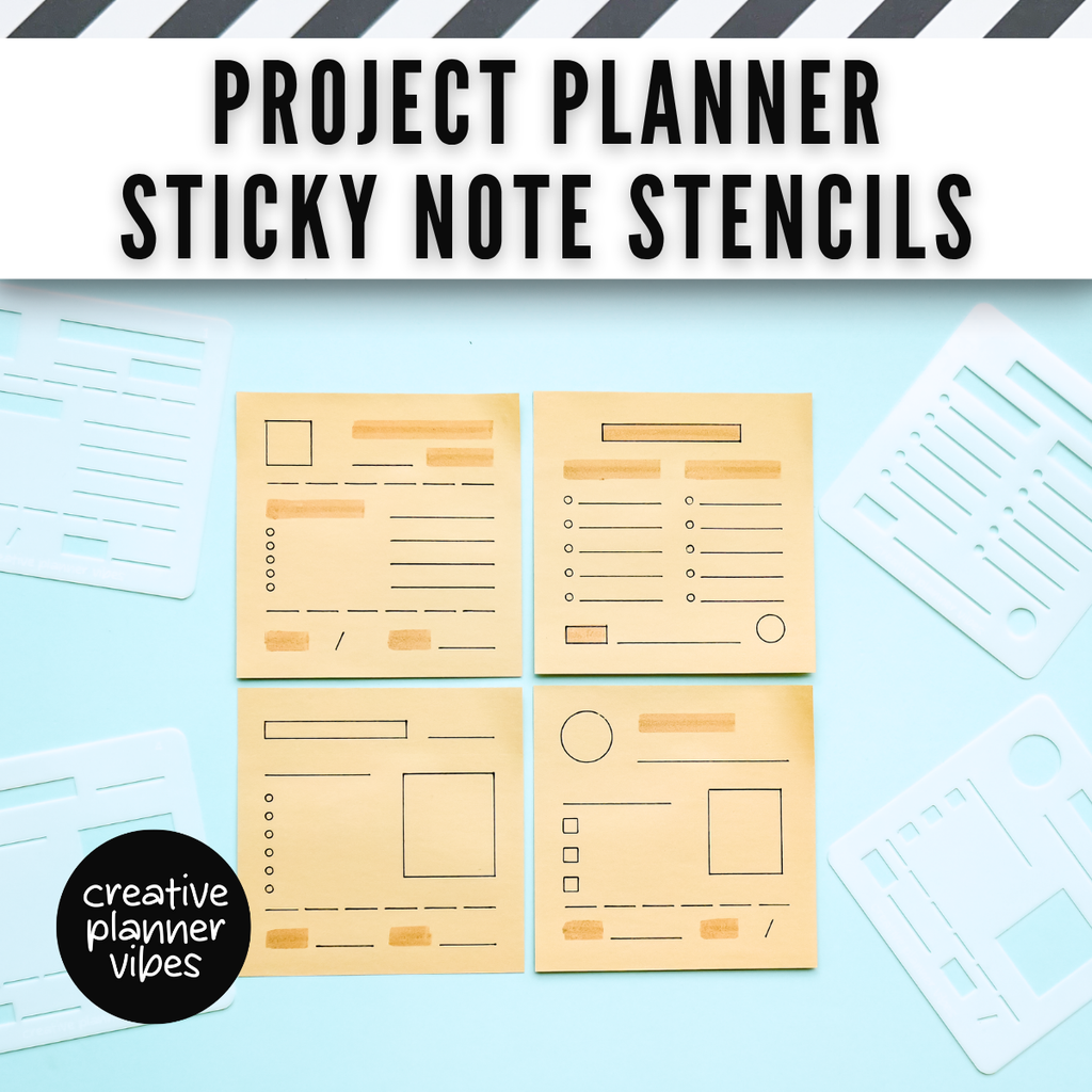 Project Planner Stencils 3"x3" | Pack of 4 | Kanban & Project Management image 4