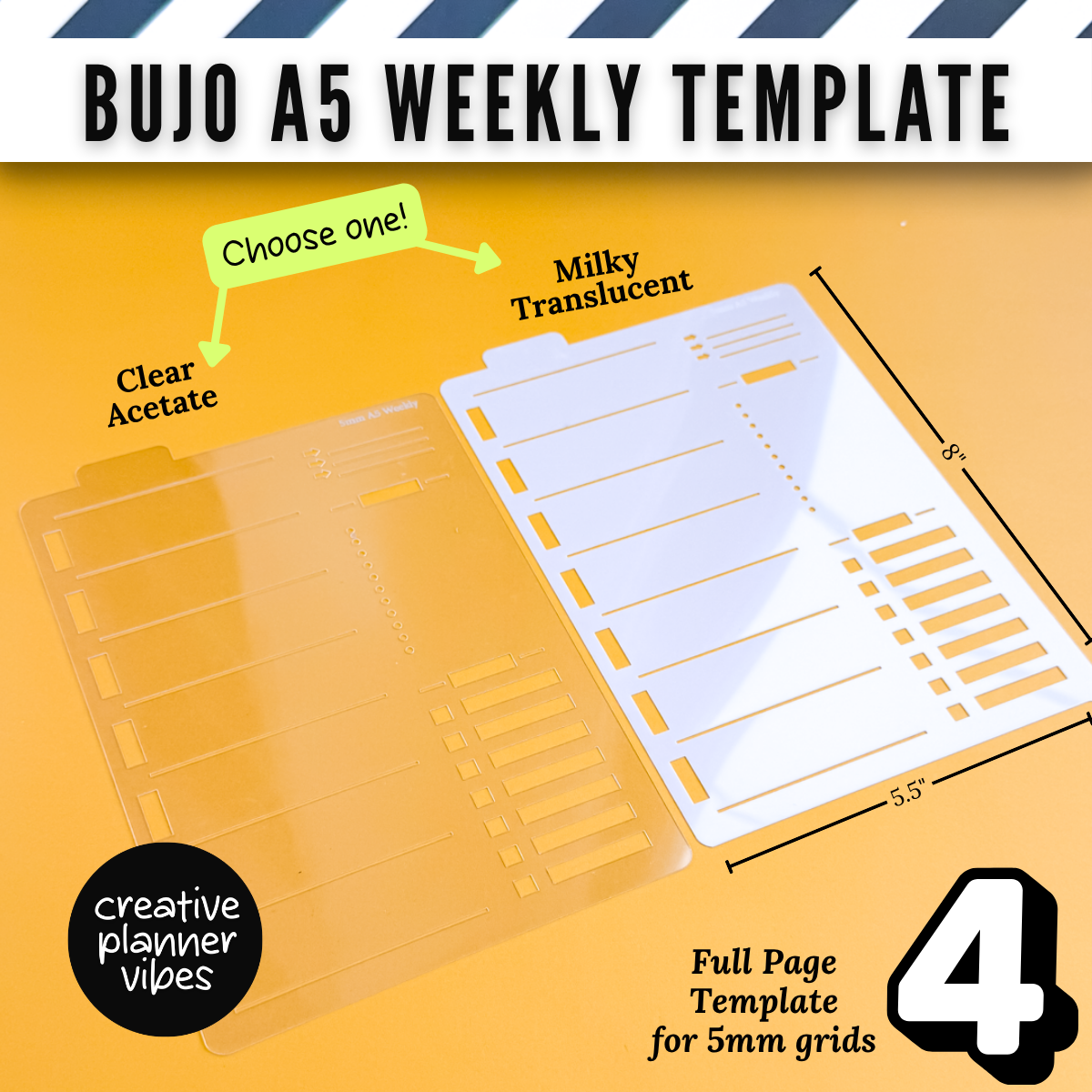 Bullet Journal Stencils and Full Page Templates image 12