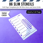 B6 Slim | 4mm and 5mm Full Page Templates & Stencils image 7