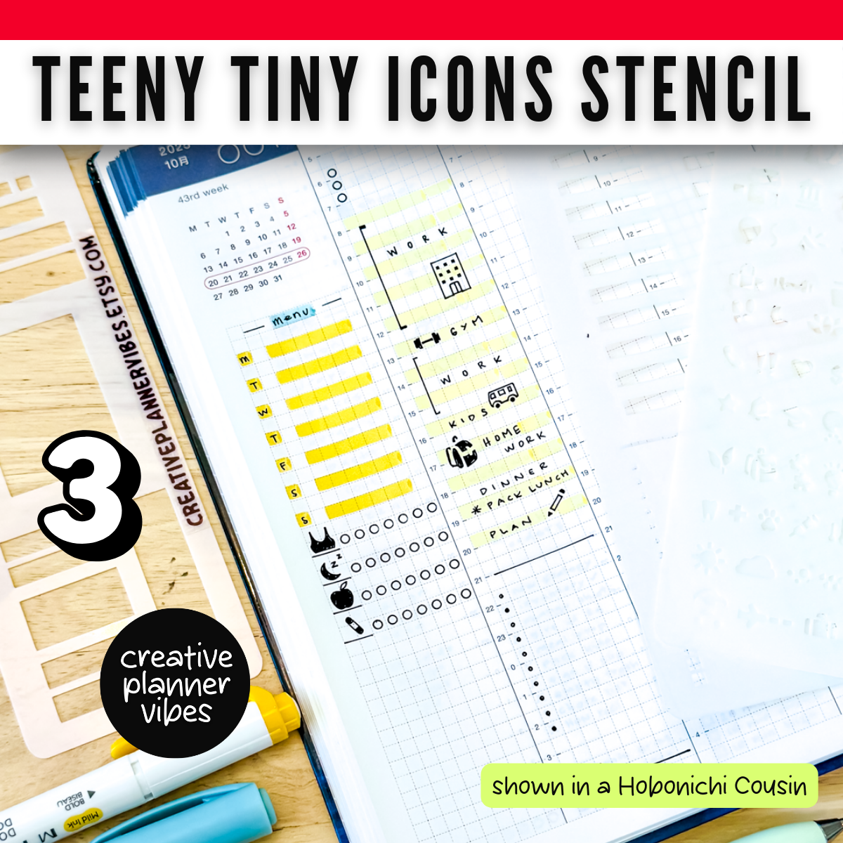 Icons and Borders Stencils image 10