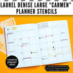 Laurel Denise Large "Carmen" Planner Stencils image 10