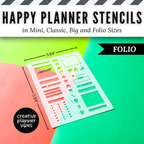 Happy Planner Stencils in Mini, Classic, Big, and Folio Sizes image 17