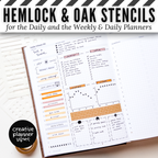 Hemlock & Oak Daily and Weekly & Daily Planner Stencils image 4