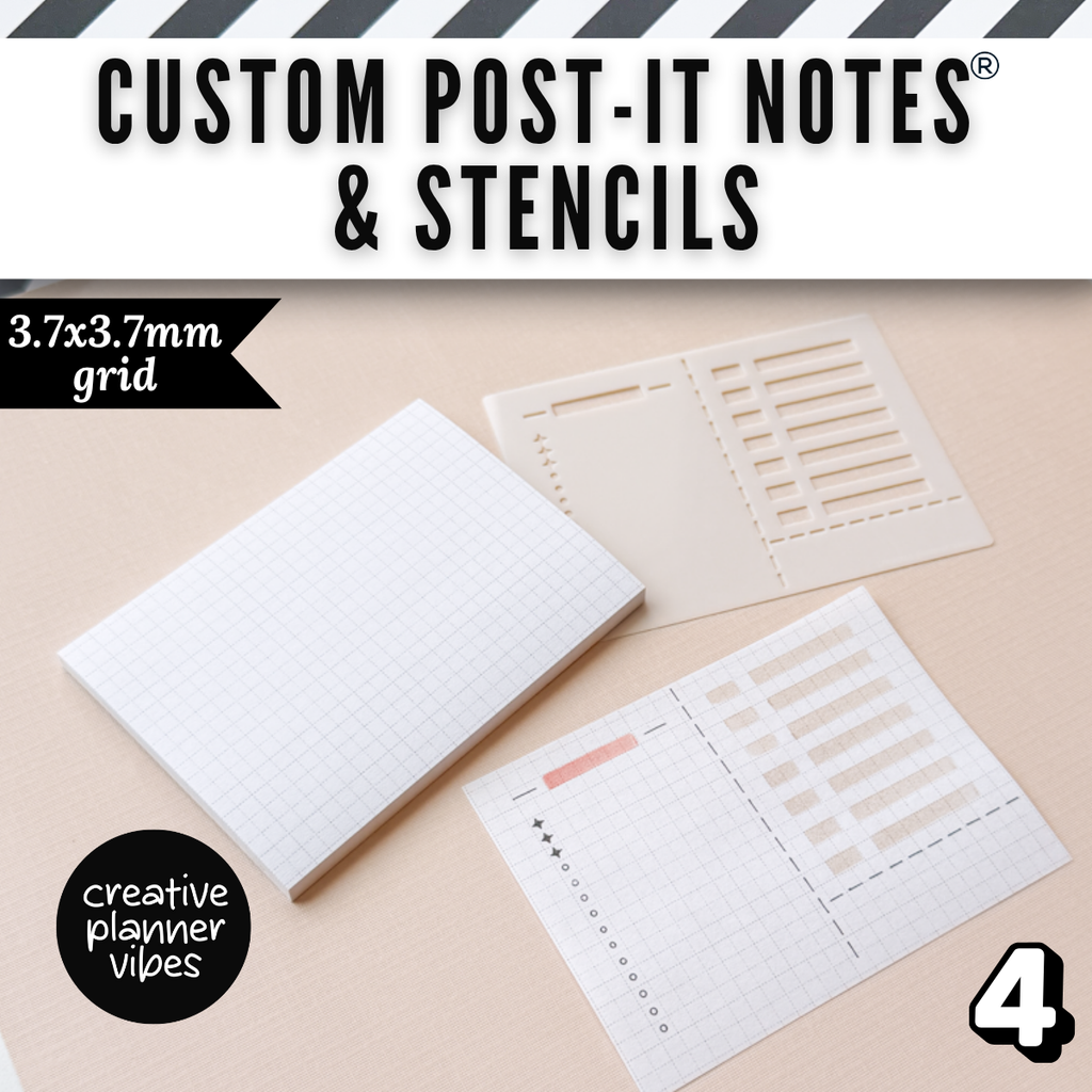 Custom Post-it Notes® & Coordinating Stencils | 4" x 3" image 11