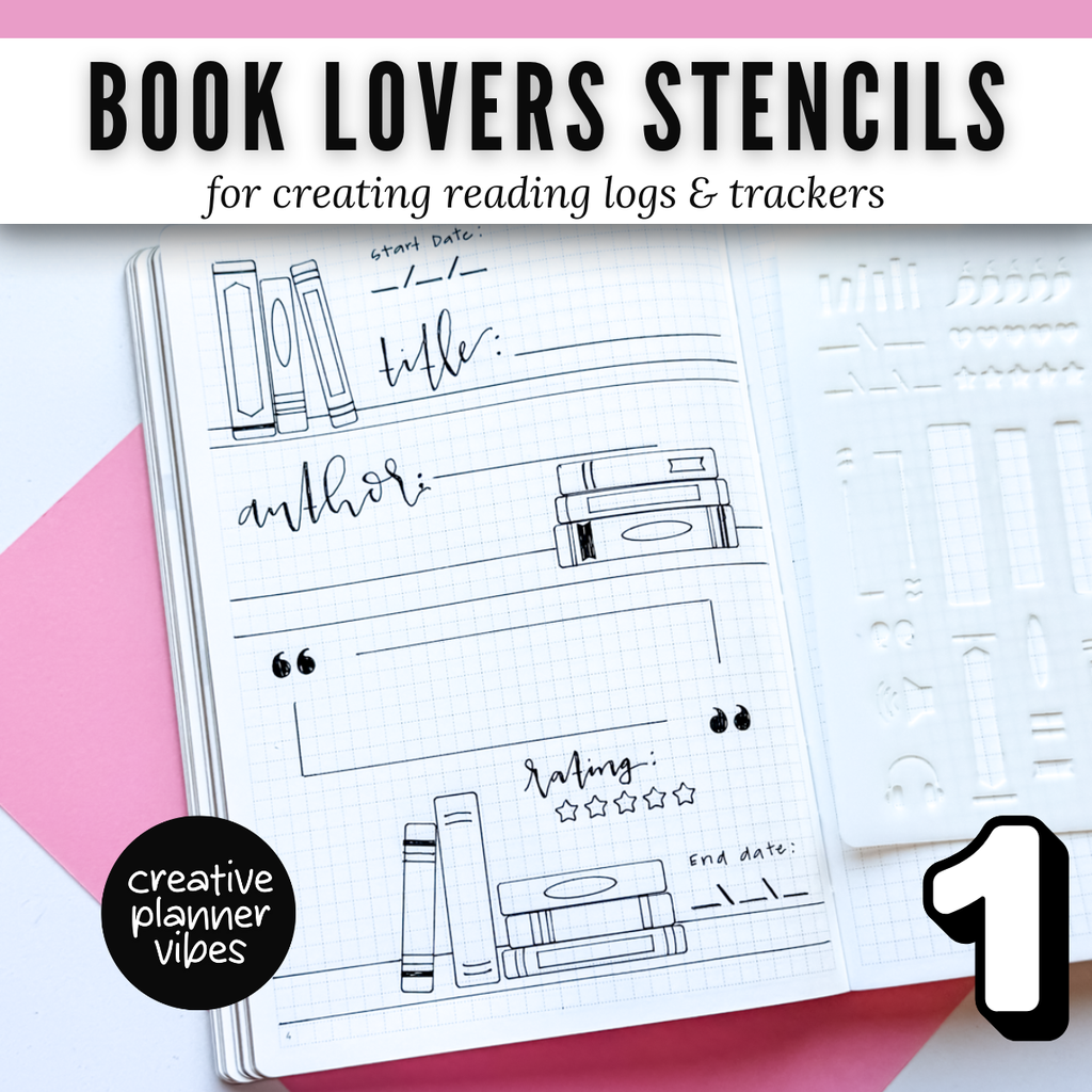 Book Lover's Reading Log Stencil image 3