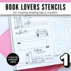 Book Lover's Reading Log Stencil image 3