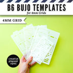 B6 Size | 4mm Grid Full Page Templates & Stencils for Planners, Notebooks, Bullet Journals image 0