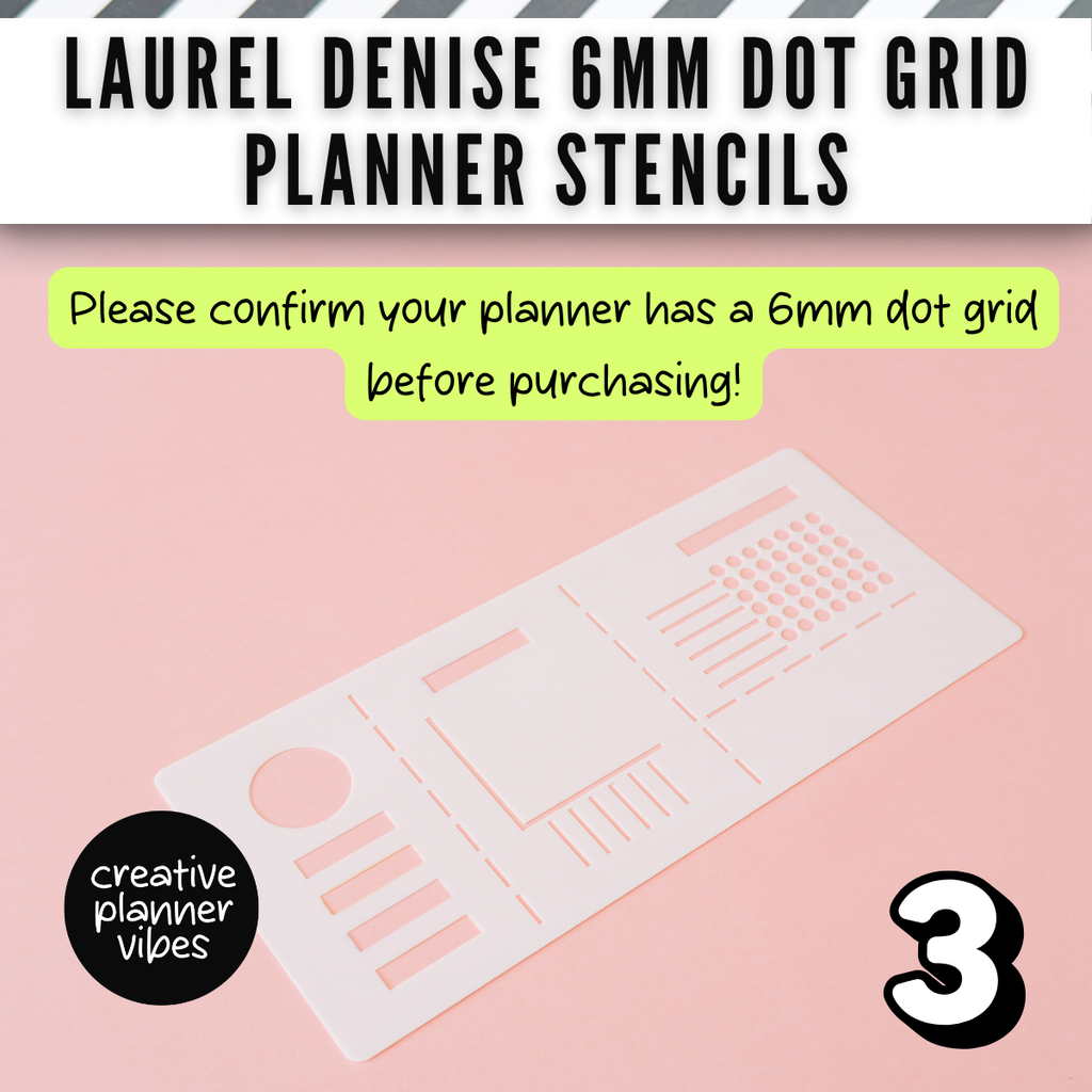 Laurel Denise 6mm Dot Grid Planner Stencils image 5