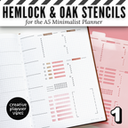 Hemlock & Oak A5 Minimalist Planner Stencils and Full Page Templates image 9