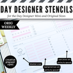 Day Designer Planner Stencils | Mini & Original | Weekly and Daily image 7