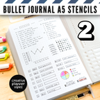 Bullet Journal Stencils and Full Page Templates image 4