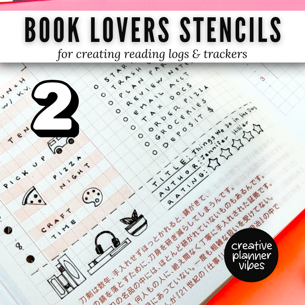 Book Lover's Reading Log Stencil image 10