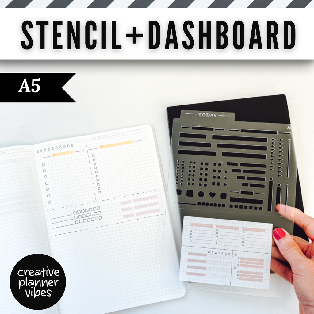 Stencil + Dashboard | Hobonichi Weeks & Cousin, A5, TN, B6 Planners, Journals and Notebooks image 13