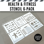 Health & Fitness Tracking Stencils 6-Pack image 2