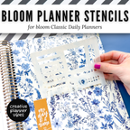 Bloom Classic Daily Planner Stencils | 8.5x11" and 5.5" x 8.25" Sizes image 4