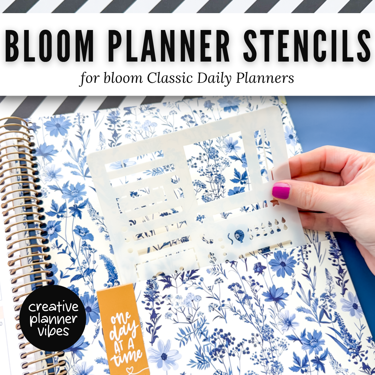 Bloom Classic Daily Planner Stencils | 8.5x11" and 5.5" x 8.25" Sizes image 4