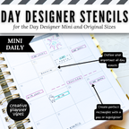 Day Designer Planner Stencils | Mini & Original | Weekly and Daily image 6