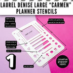 Laurel Denise Large "Carmen" Planner Stencils image 3