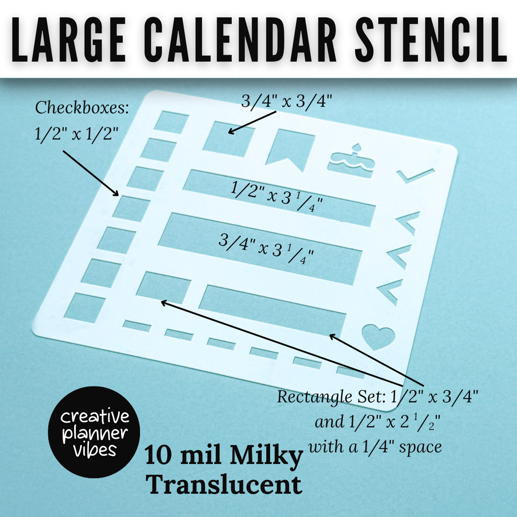 Large Calendar Stencil image 2