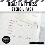 Health & Fitness Tracking Stencils 6-Pack image 5