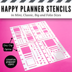Happy Planner Stencils in Mini, Classic, Big, and Folio Sizes image 20