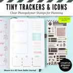 Tiny Trackers & Icons | Clear Photopolymer Stamps for Planning | 4" x 8" image 4