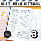 Bullet Journal Stencils and Full Page Templates image 3