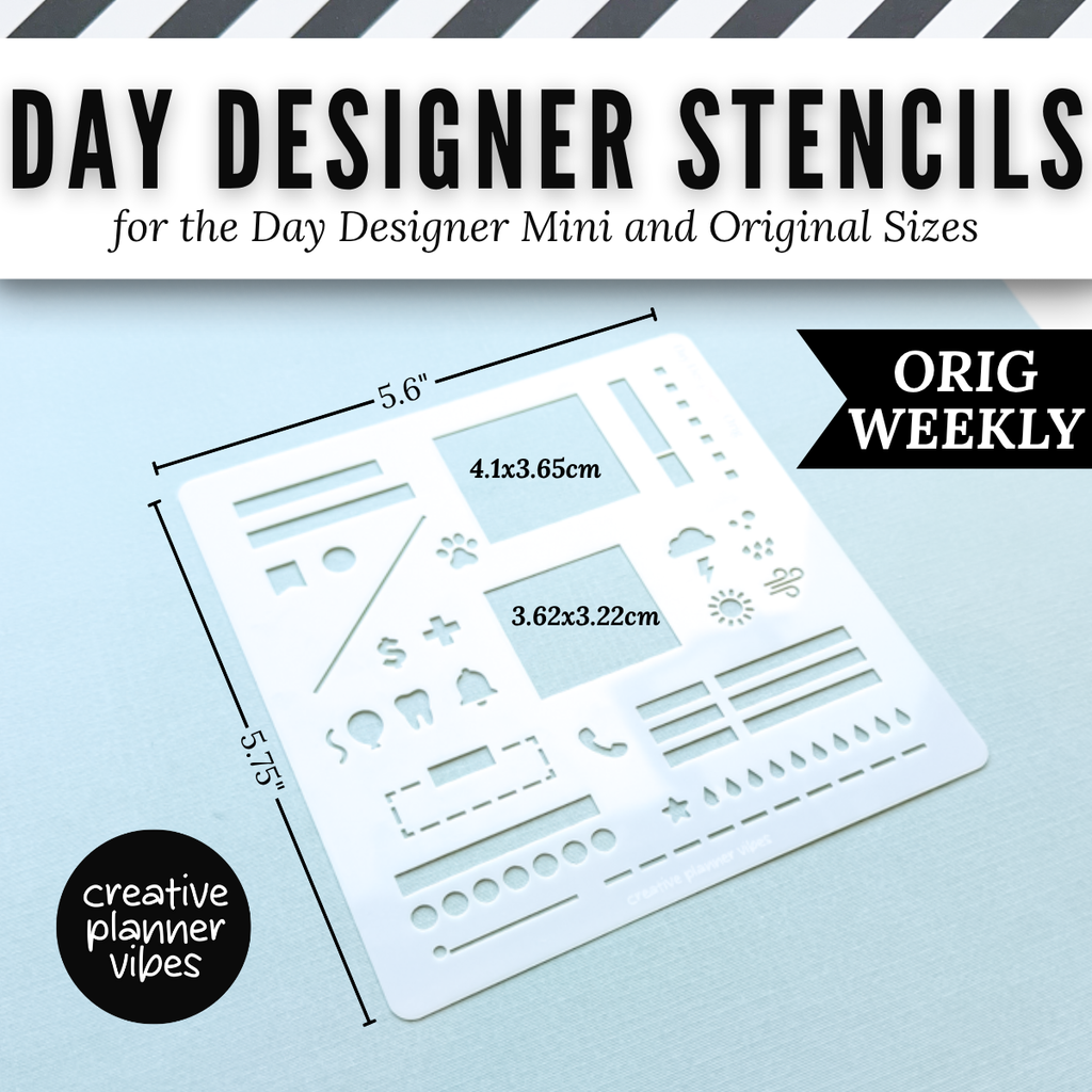 Day Designer Planner Stencils | Mini & Original | Weekly and Daily image 2