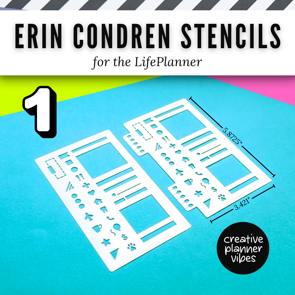 Erin Condren "LifePlanner" Stencils &amp; Spiral Inserts image 3