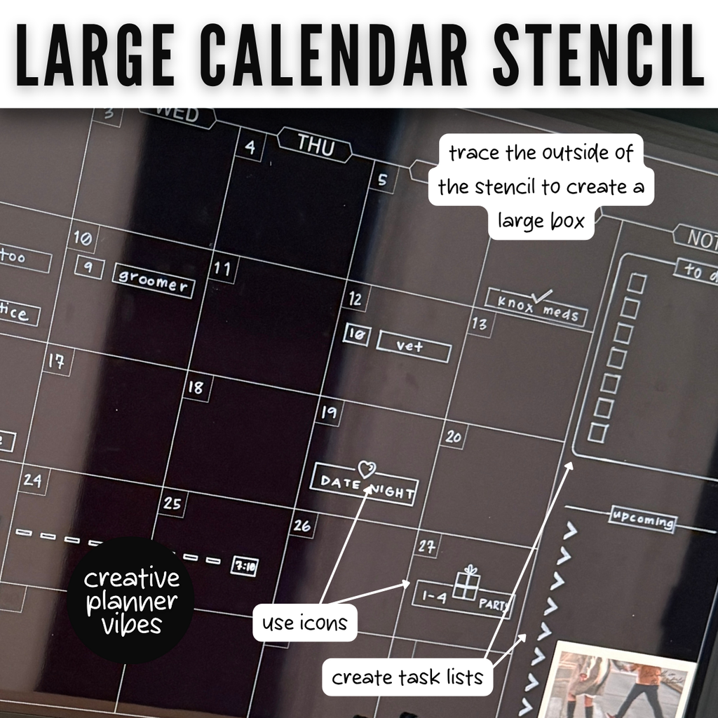 Large Calendar Stencil image 5