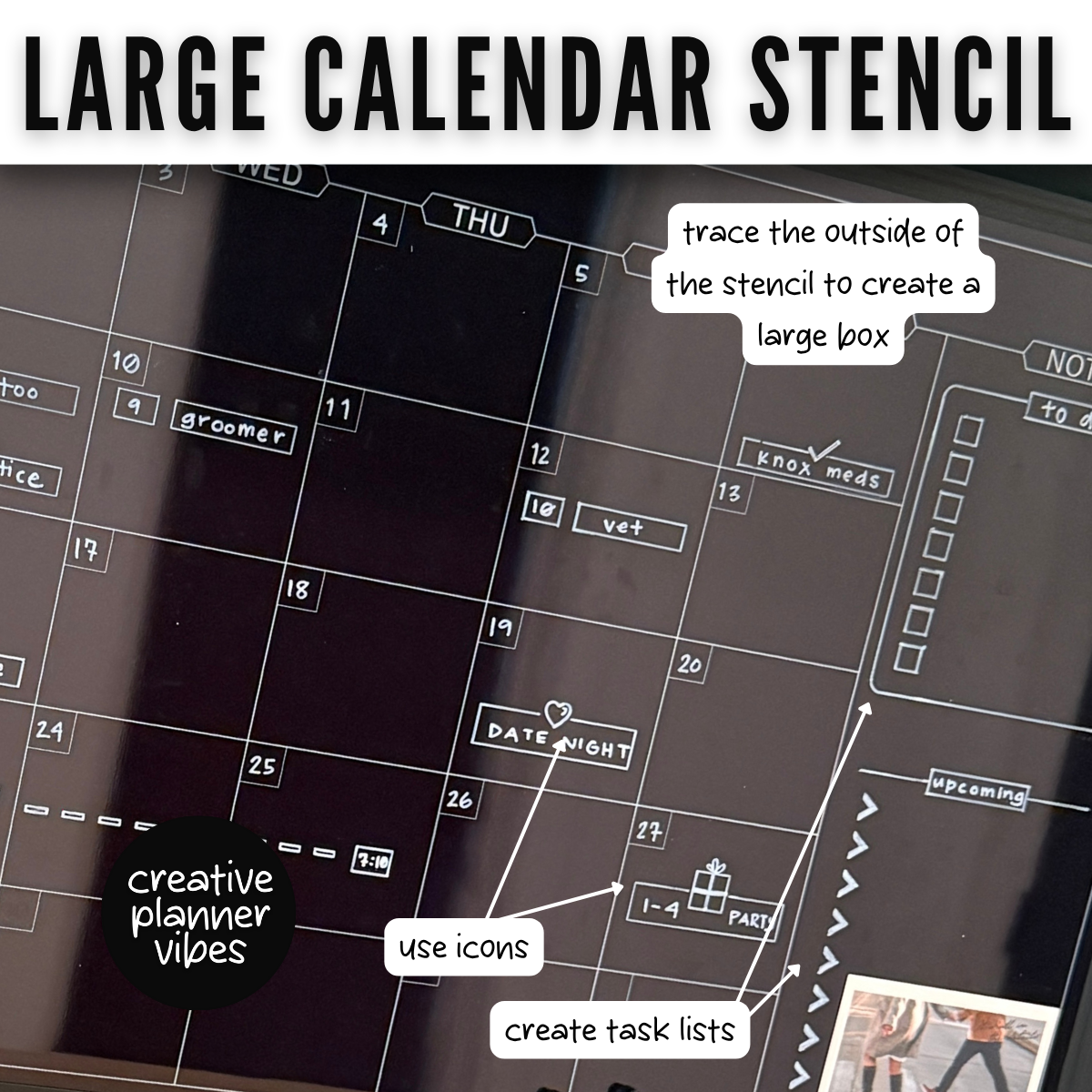 Large Calendar Stencil image 5